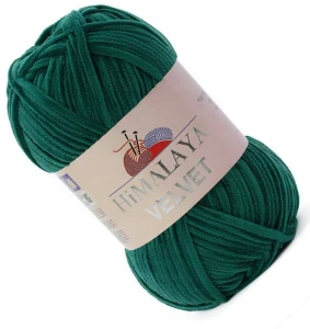 Włóczka Himalaya Velvet 100g welwetowa pluszowa welurowa SZMARAGDOWA 90082