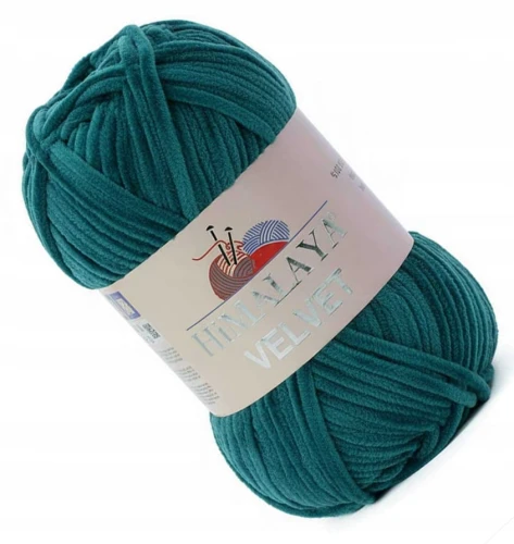 Włóczka Himalaya Velvet 100g welwetowa pluszowa welurowa PETROL 90081
