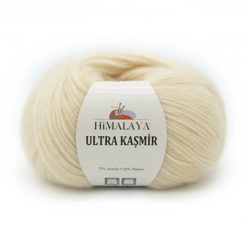 Włóczka Himalaya Ultra KASMIR alpaka+akryl 50g/175m ECRU 808
