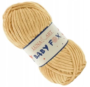 Włóczka Luna Art Baby Fox 100-80 BEŻOWA miękka pluszowa do maskotek