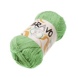 Włóczka Bravo bawełniana 100% bawełna 100g/200m 803 J. ZIELONA