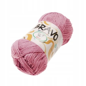 Włóczka Bravo bawełniana 100% bawełna 100g/200m 405 RÓŻOWA