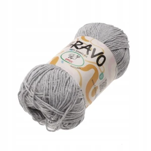 Włóczka Bravo bawełniana 100% bawełna 100g/200m 106 JASNY POPIEL