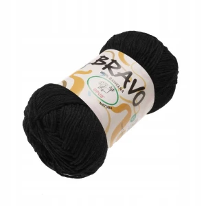 Włóczka Bravo bawełniana 100% bawełna 100g/200m 101 CZARNA