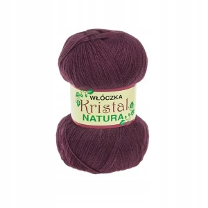 Włóczka Kristal Opus Natura akryl cienka 2 nici 100g 237 C. ŚLIWKOWA
