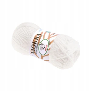Włóczka Mokka Opus Natura bawełna len 50g/80m 2013 BIAŁA