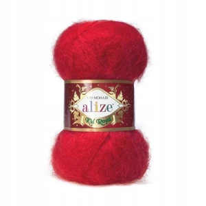 Włóczka Alize KID ROYAL moher 50g 56 CZERWONA