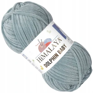 Włóczka Himalaya Dolphin Baby pluszowa szenilowa 100g 80380 SZARA