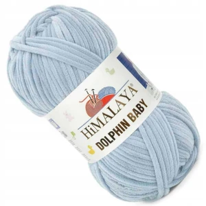 Włóczka Himalaya Dolphin Baby pluszowa szenilowa 100g 80391 BŁĘKITNA