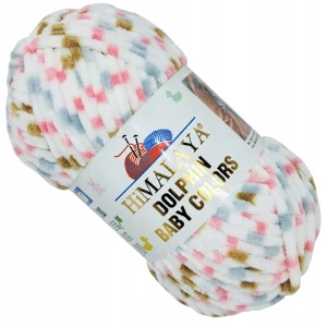 Włóczka HIMALAYA Dolphin Baby COLORS pluszowa 100g WIELOKOLOROWA 80413