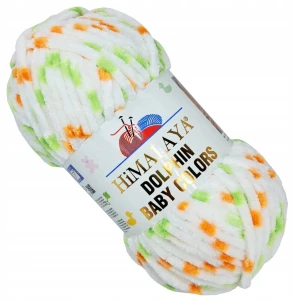 Włóczka HIMALAYA Dolphin Baby COLORS pluszowa 100g WIELOKOLOROWA 80401