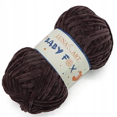 Włóczka Luna Art Baby Fox 100-90 CIEMNY BRĄZ miękka pluszowa do maskotek