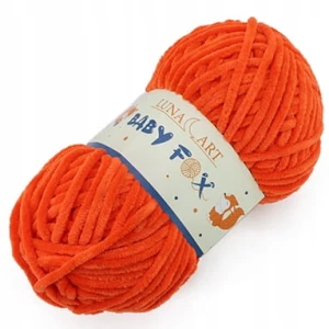 Włóczka Luna Art Baby Fox 100-89 POMARAŃCZOWA miękka pluszowa do maskotek