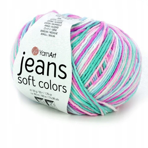 Włóczka YarnArt Jeans Soft Colors 50g bawełna akryl 6202