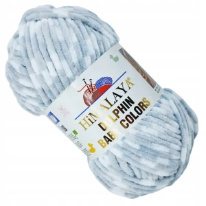 Włóczka HIMALAYA Dolphin Baby COLORS pluszowa 100g SZARA 80432