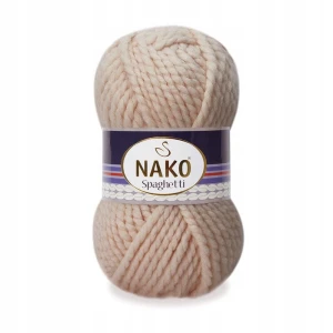 Włóczka NAKO Spaghetti Gruba 100g CIEPŁY BEŻ 10042