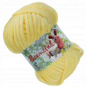 Włóczka pluszowa Aksamitek 50g 216 CYTRYNOWA