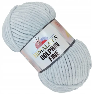 Włóczka pluszowa cienka HIMALAYA Dolphin Fine 100g/175m JASNA SZARA 80513