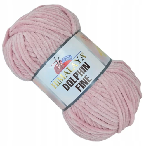 Włóczka pluszowa cienka HIMALAYA Dolphin Fine 100g/175m BRUDNY RÓŻ 80526