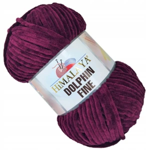 Włóczka pluszowa cienka HIMALAYA Dolphin Fine 100g/175m ŚLIWKOWA 80520