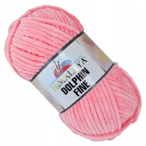 Włóczka pluszowa cienka HIMALAYA Dolphin Fine 100g/175m ŁOSOSIOWA 80524