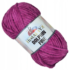 Włóczka pluszowa cienka HIMALAYA Dolphin Fine 100g/175m CIEMNY WRZOS 80519