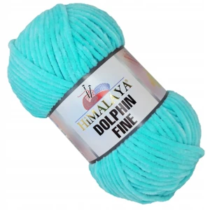 Włóczka pluszowa cienka HIMALAYA Dolphin Fine 100g/175m TURKUSOWA 80516