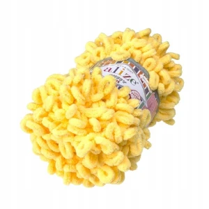Włóczka Alize PUFFY FINE małe pętelki ŻÓŁTA 113