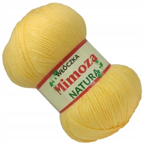 Włóczka Mimoza Opus Akryl 100g JASNY ŻÓŁTY 216