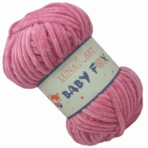 Włóczka Baby Fox Gruba Miękka 100g CIEMNY RÓŻ 31