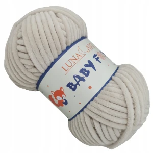 Włóczka Baby Fox Gruba Miękka 100g Beżowy 34