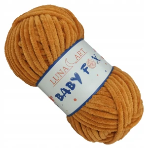 Włóczka Baby Fox Gruba Miękka 100g BRĄZOWY 28