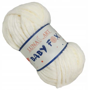 Włóczka Baby Fox Gruba Miękka 100g ECRU 02