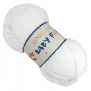 Włóczka Baby Fox Gruba Miękka 100g BIAŁA 01