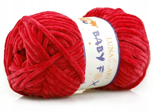 Włóczka Baby Fox Gruba Miękka 100g CIEMNA CZERWONA 58