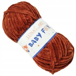 Włóczka Baby Fox Gruba Miękka 100g RUDY BRĄZ 60