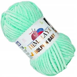 Włóczka pluszowa HIMALAYA Dolphin Baby 100g MIĘTOWA 80345