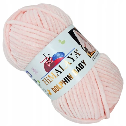 Włóczka pluszowa HIMALAYA Dolphin Baby 100g CIELISTA 80353