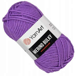 Włóczka YarnArt Merino Bulky Akryl FIOLETOWY 9561